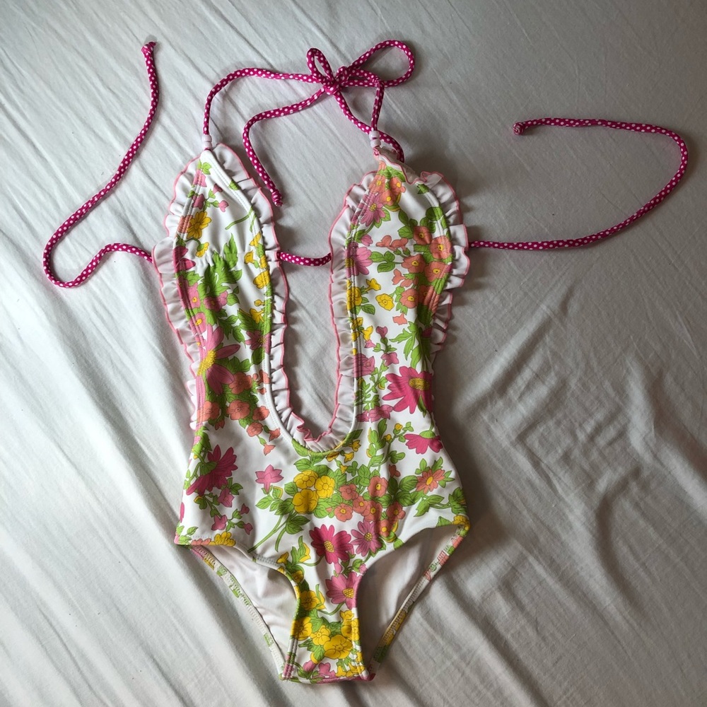 Kimi and Li Girls ruffle Bikinki